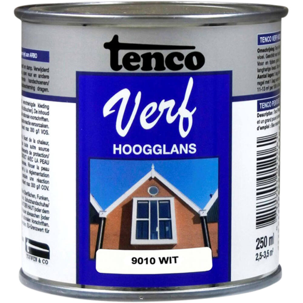 Tencoverf Dekkend Hoogglans Wit 9010 250 ml