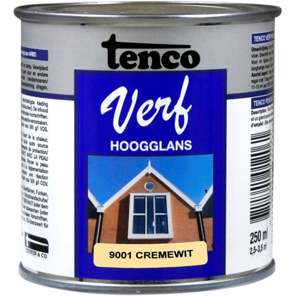 Tencoverf Dekkend Hoogglans Cremewit 9001 250 ml