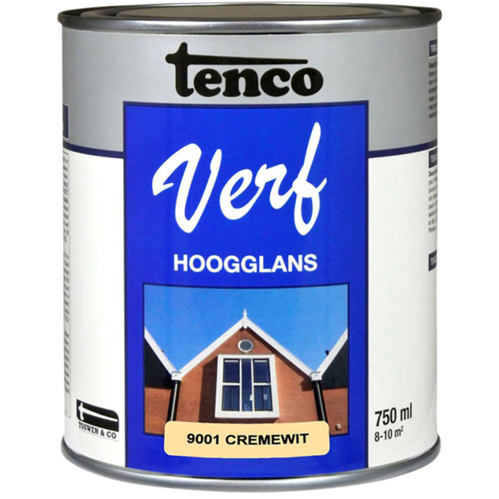 Tencoverf Dekkend Hoogglans Cremewit 9001 750 ml
