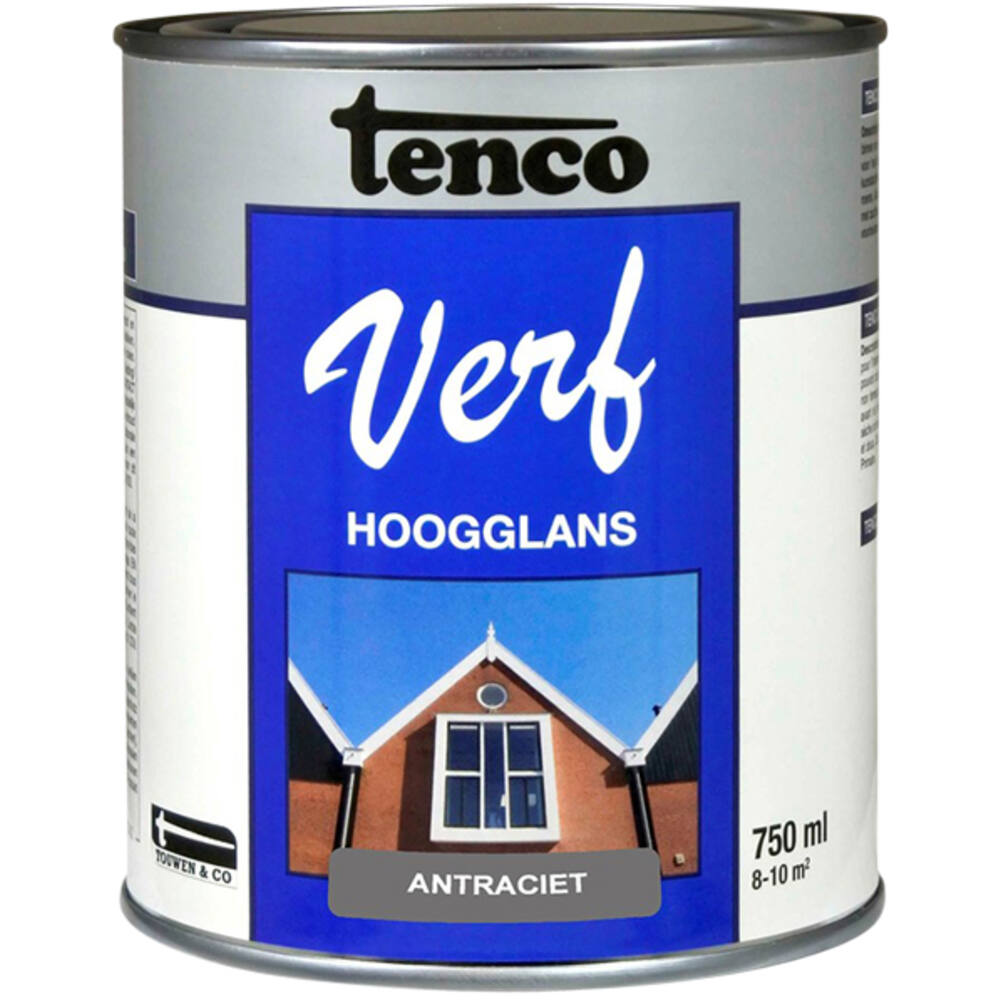Tencoverf Dekkend Hoogglans Antraciet 7016 750 ml