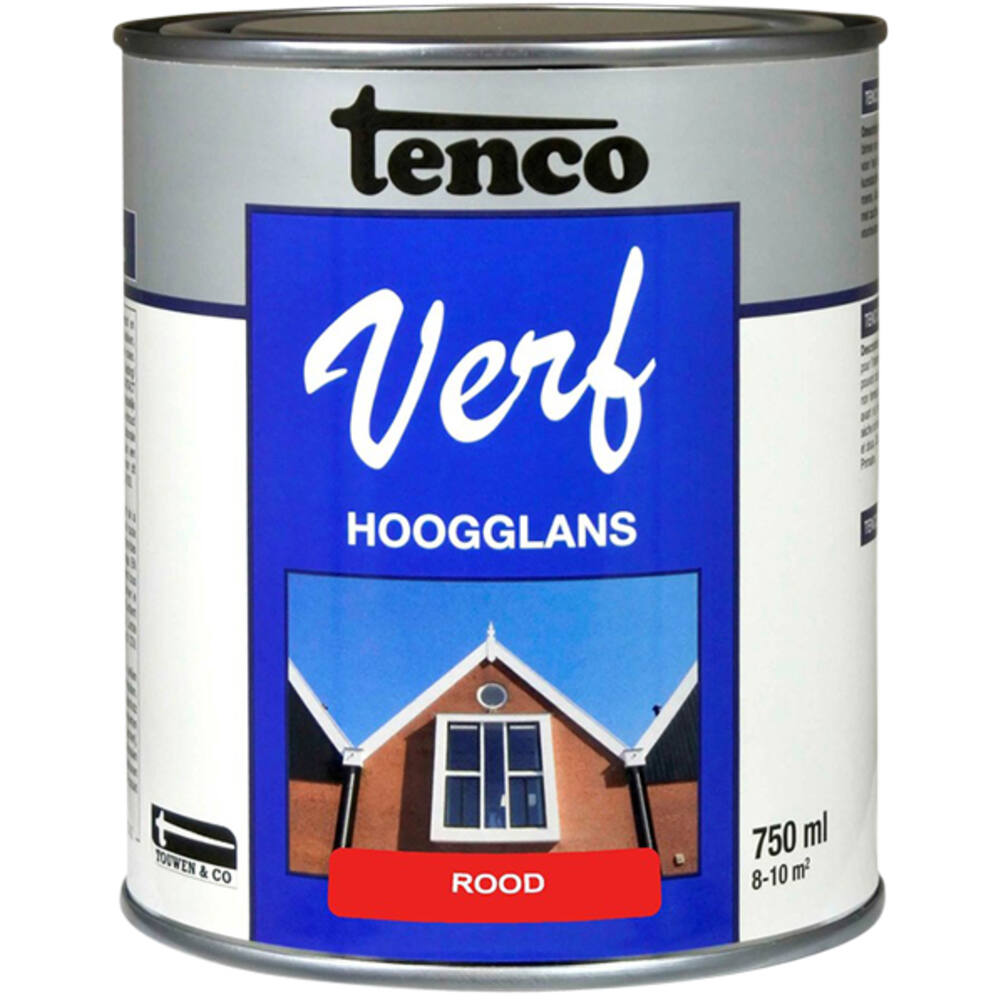 Tencoverf Dekkend Hoogglans Rood 750 ml