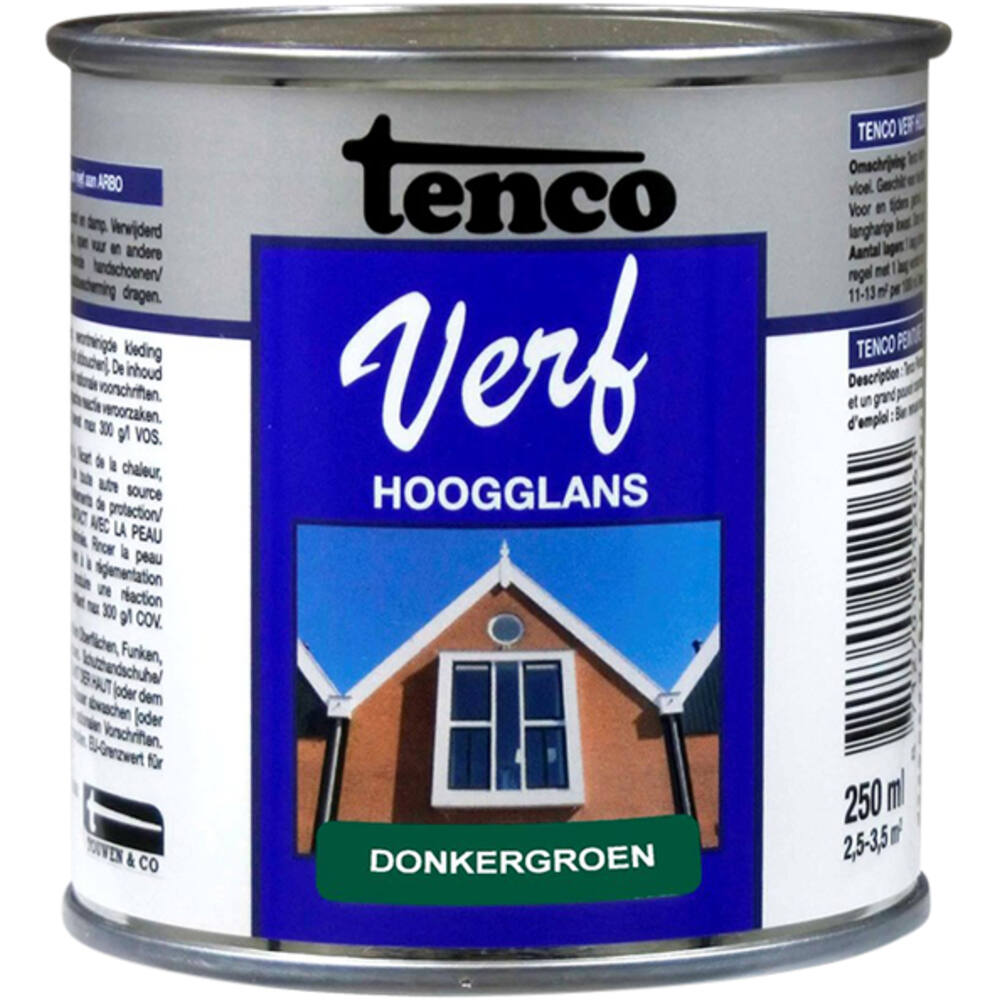 Tencoverf Dekkend Hoogglans Donkergroen 250 ml