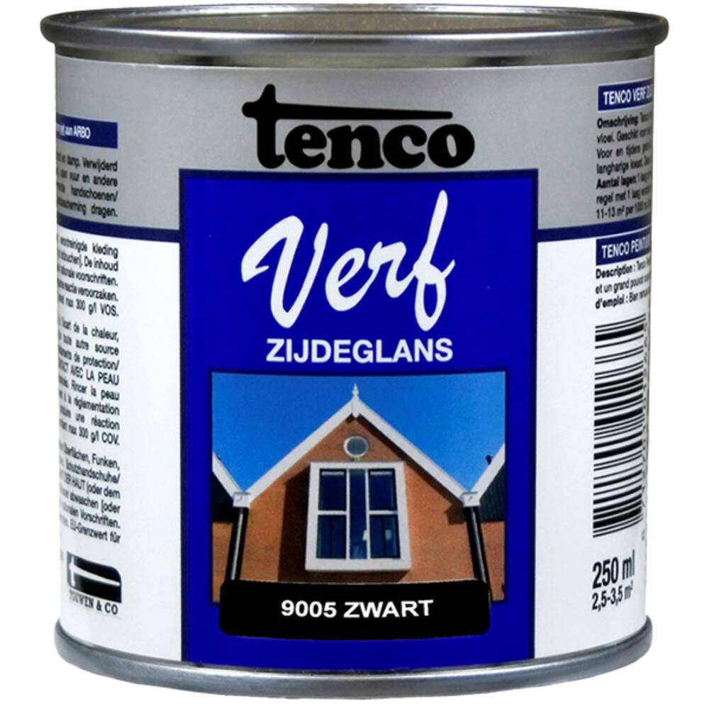 Tencoverf Zijdeglans Zwart 9005 250 ml