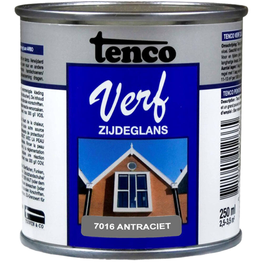 Tenco Verf Dekkend Zijdeglans Antraciet 7016 250 ml