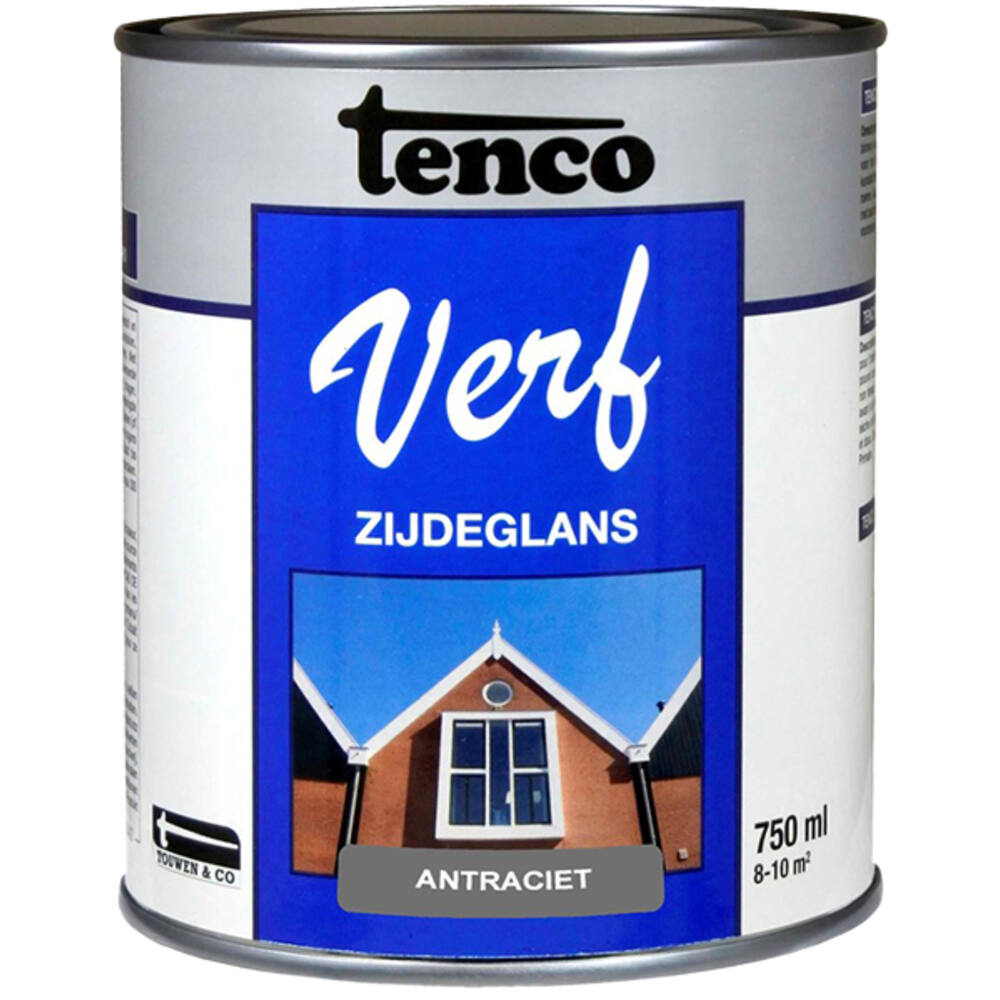 Tenco Verf Dekkend Zijdeglans Antraciet 7016 750 ml