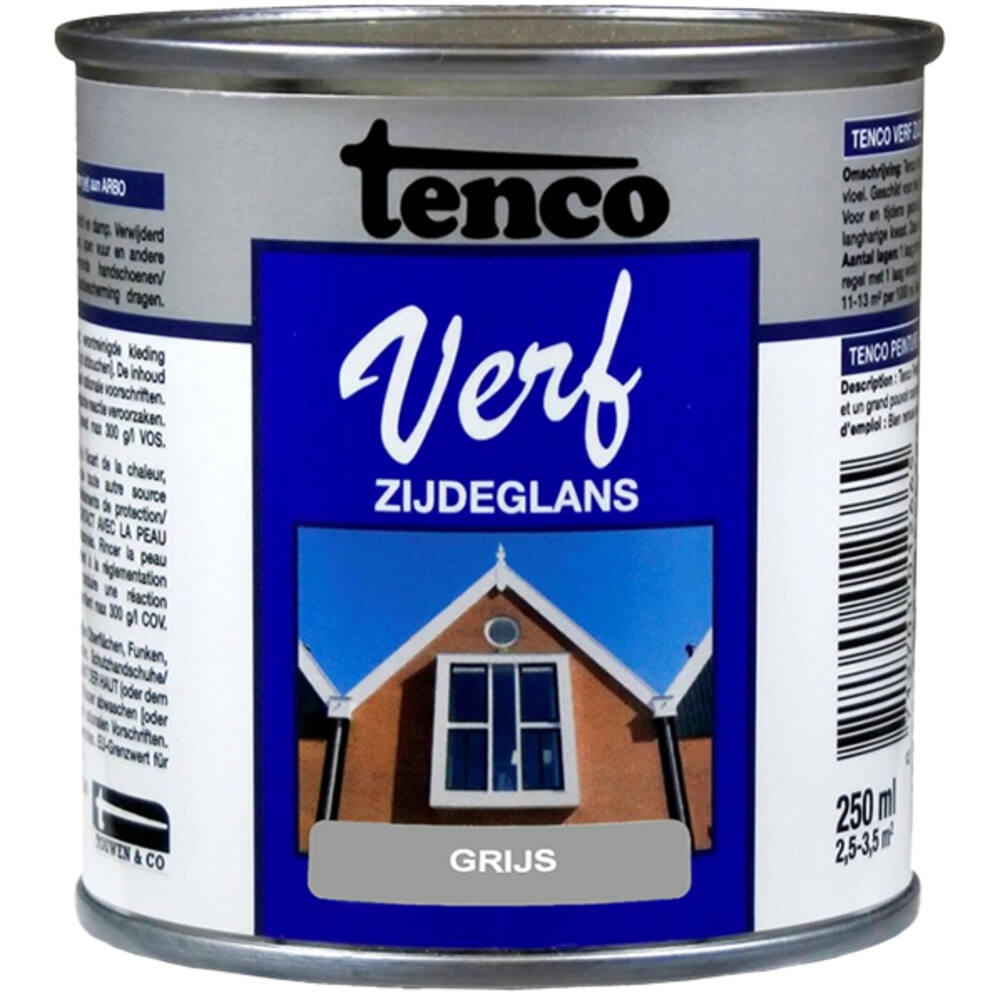 Tencoverf Dekkend Zijdeglans Grijs 250 ml