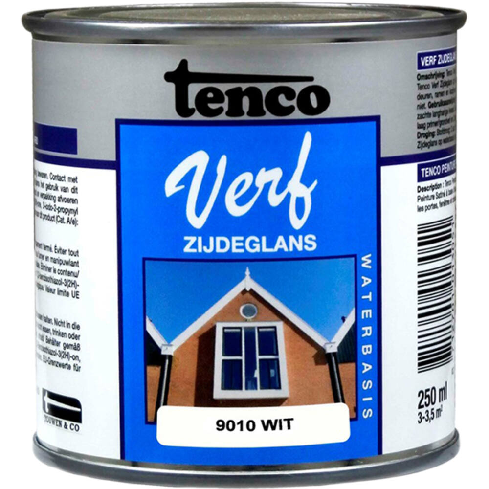 Tencoverf Zijdeglans Wit 9010 Waterbasis 250 ml