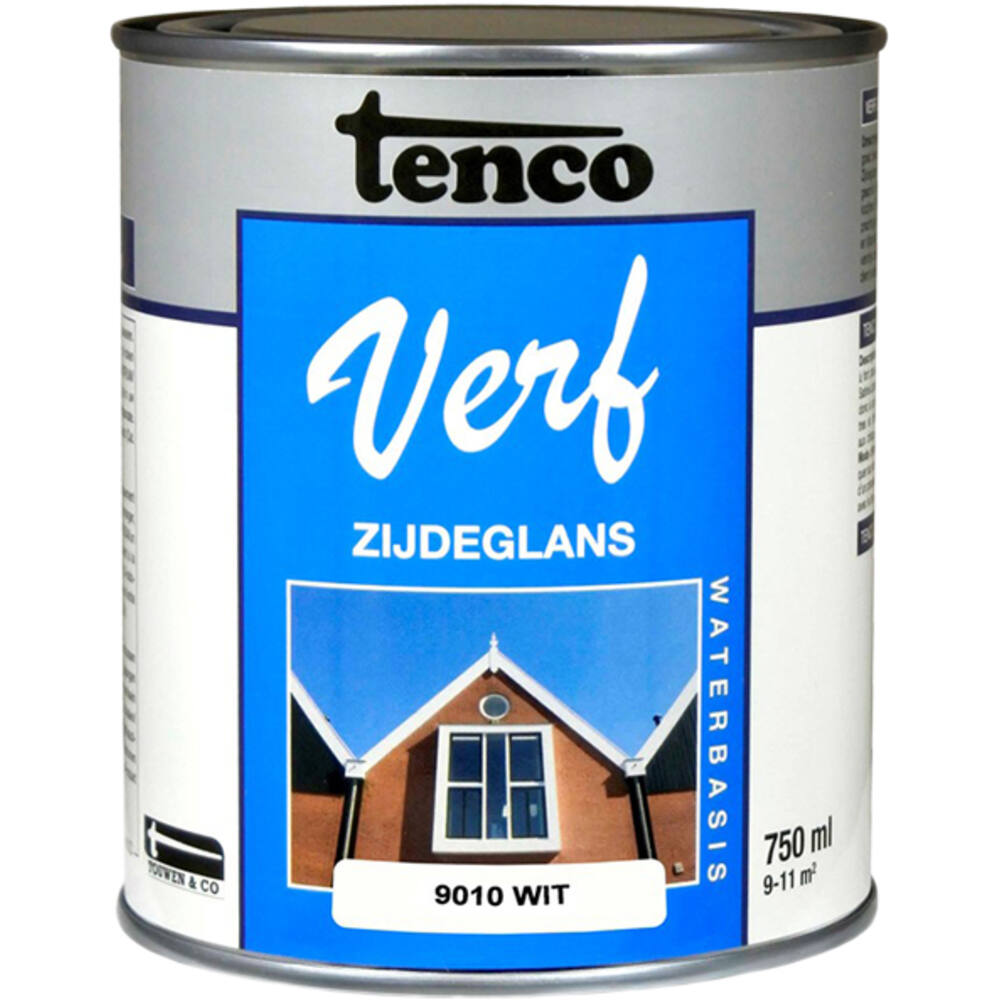 Tencoverf Zijdeglans Wit 9010 Waterbasis 750 ml