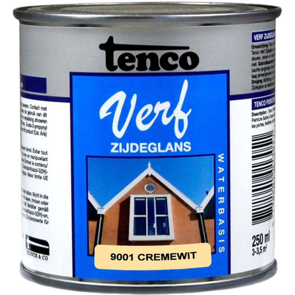 Tencoverf Zijdeglans Cremewit 9001 Waterbasis 250 ml