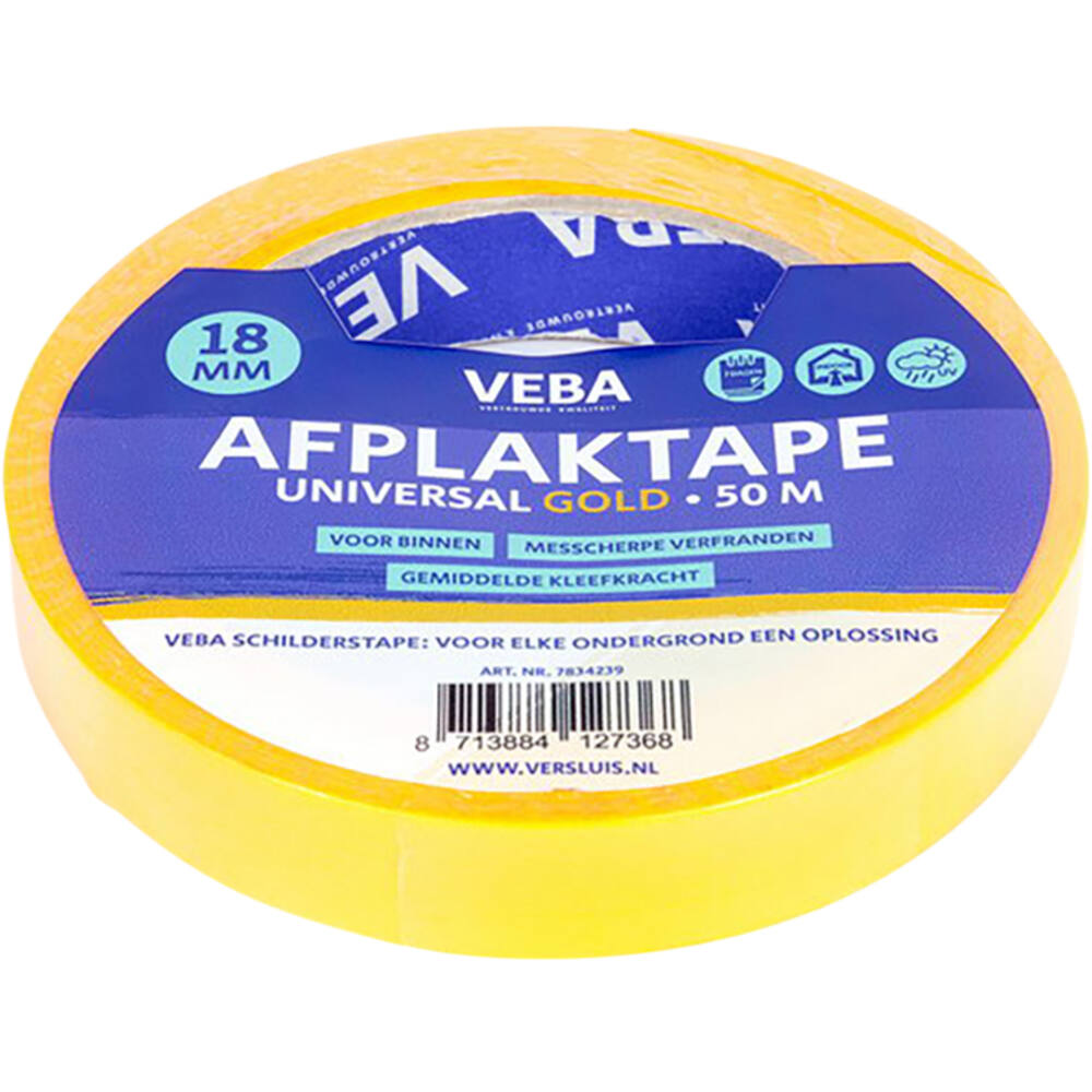 VEBA Afplaktape Universal Gold 18 mm