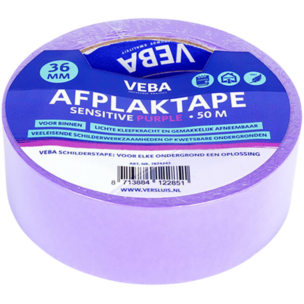 VEBA Afplaktape Sensitive Purple 36 mm