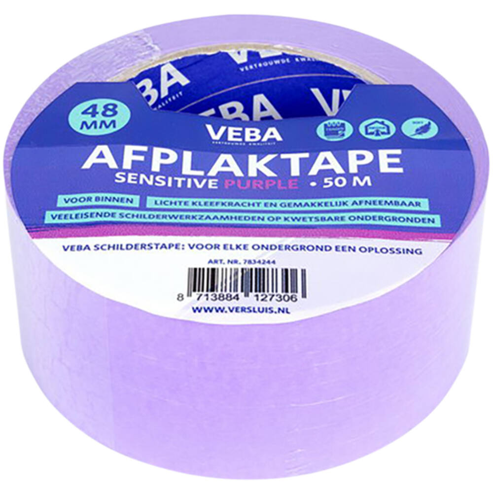 VEBA Afplaktape Sensitive Purple 48 mm