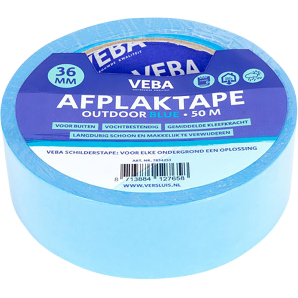 VEBA Afplaktape Outdoor Blue 36 mm