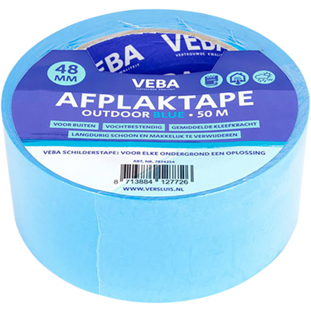 VEBA Afplaktape Outdoor Blue 48 mm