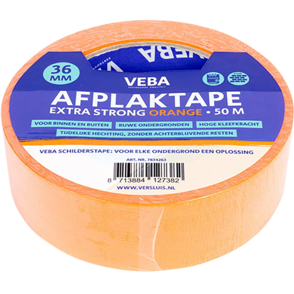 VEBA Afplaktape Extra Strong Orange 36 mm