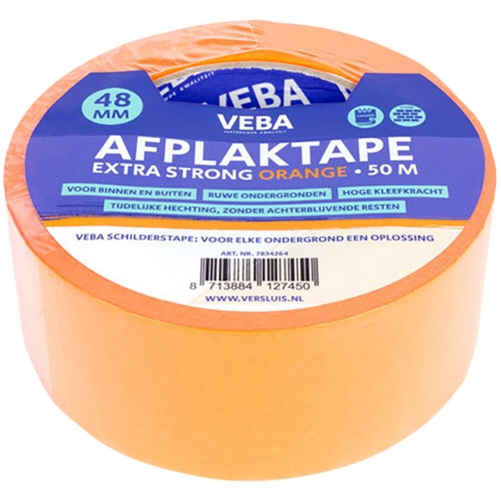 VEBA Afplaktape Extra Strong Orange 48 mm