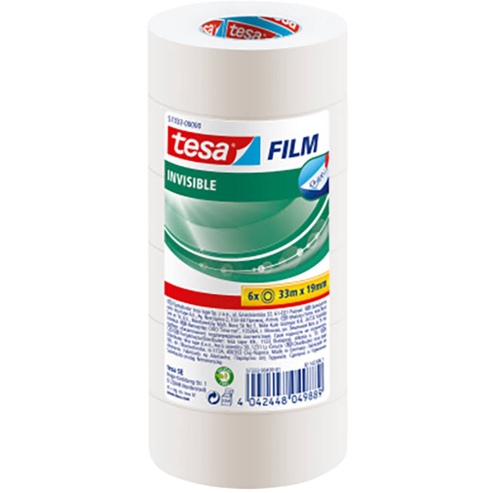 Tesa Tesafilm 6 x Invisible 33M x 19 mm
