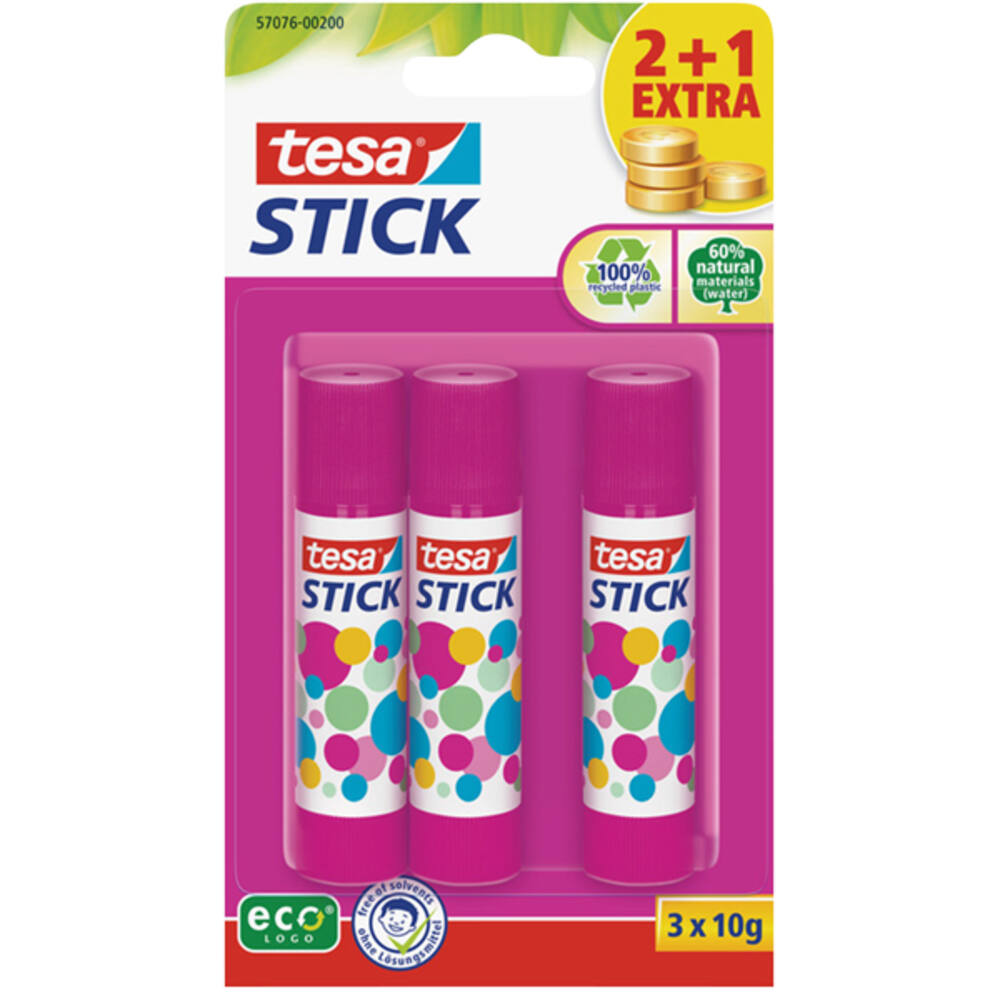 Tesa Fun Sticks Pink 2+1 x 10 g