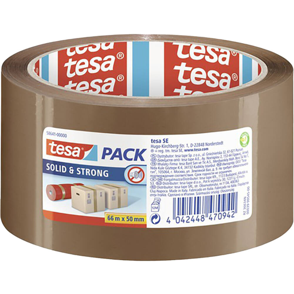 Tesa Tesapack Solid & Strong, 66M x 50 mm Bruin
