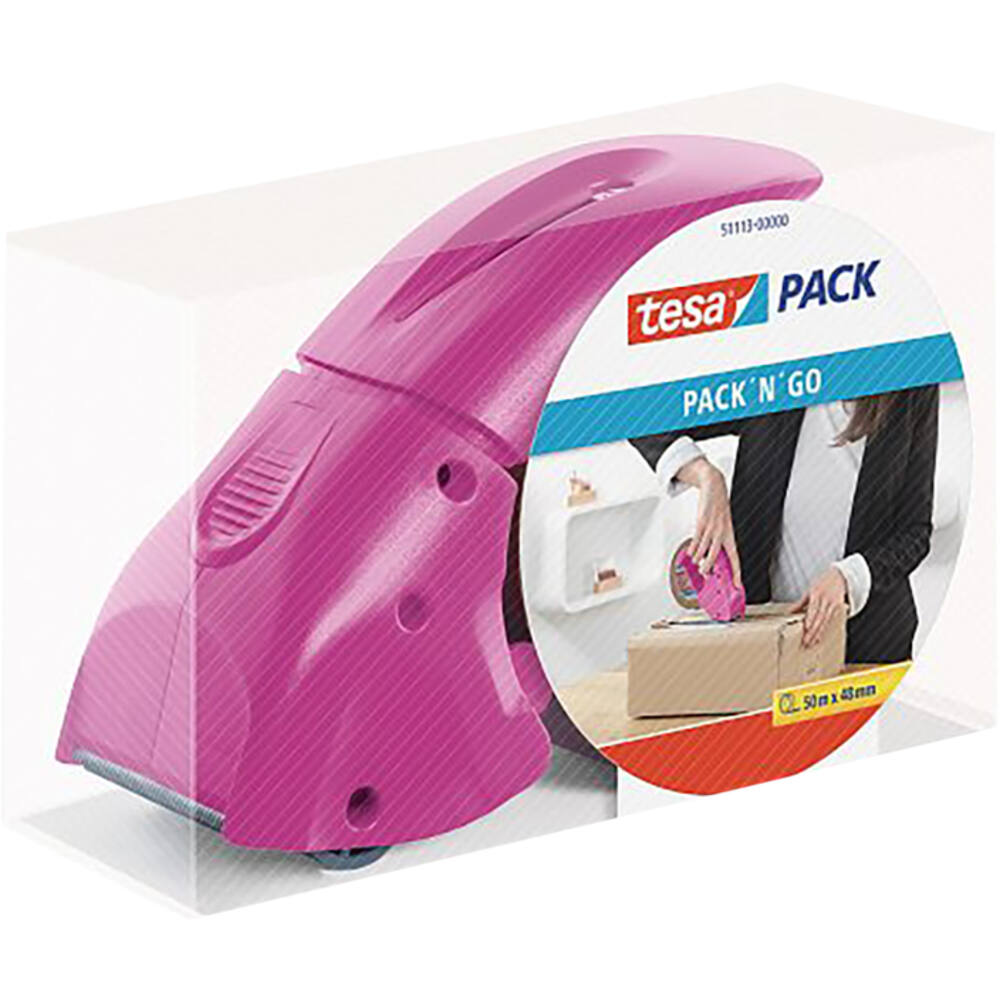 Tesa Tesapack Dispenser Pack´N´Go Roze