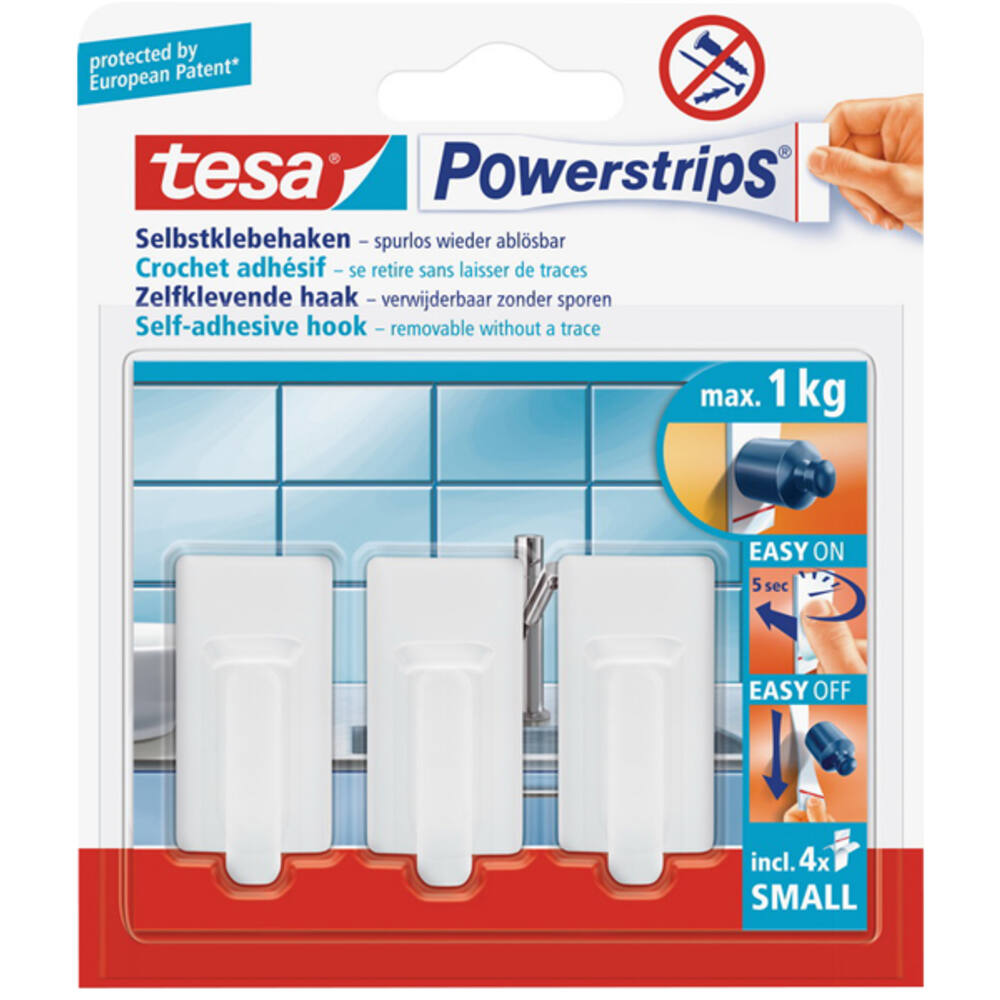 Tesa Powerstrips Small Classic Wit