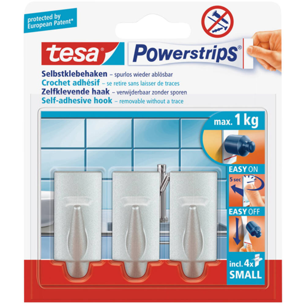 Tesa Powerstrips Small Trend Chroom