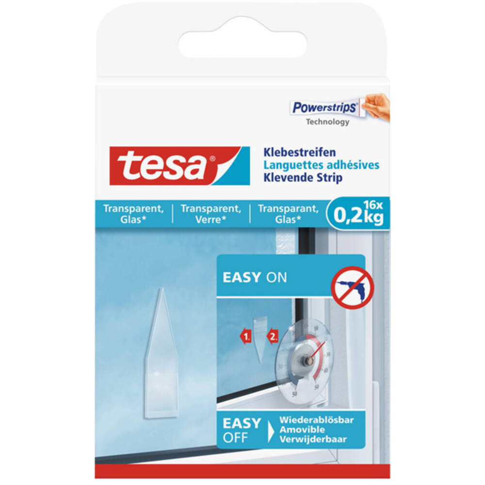 Tesa Powerstrips Transparant 200 g