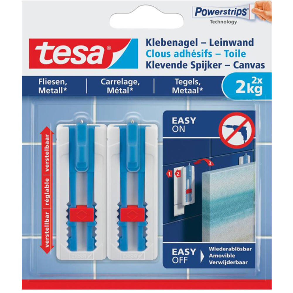 Tesa Klevende Spijker Canvas Tegels & Metaal 2Kg