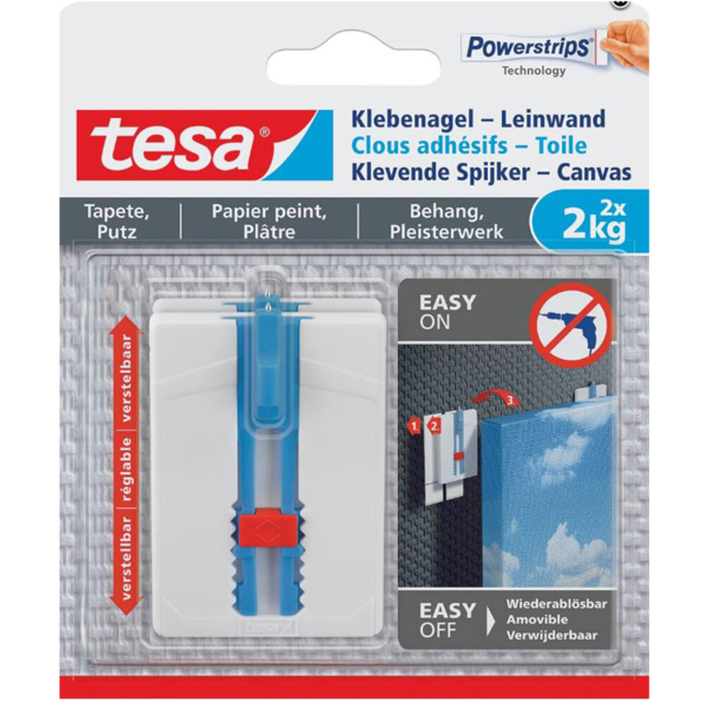 Tesa Klevende Spijker Canvas Gevoelige Oppervlakken 2 kg