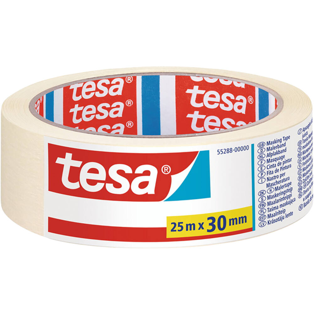 Tesa Afplakband Basic 25 m x 30 mm