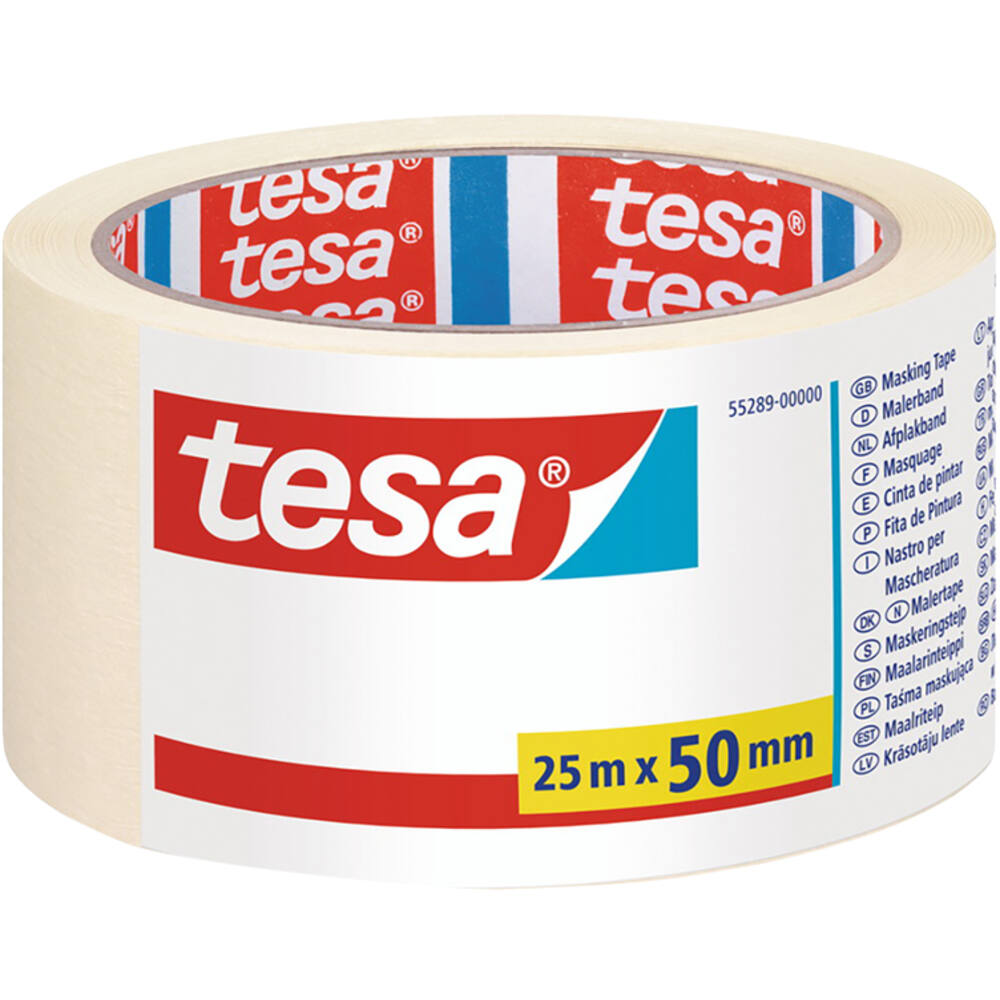 Tesa Afplakband Basic 25 m x 50 mm