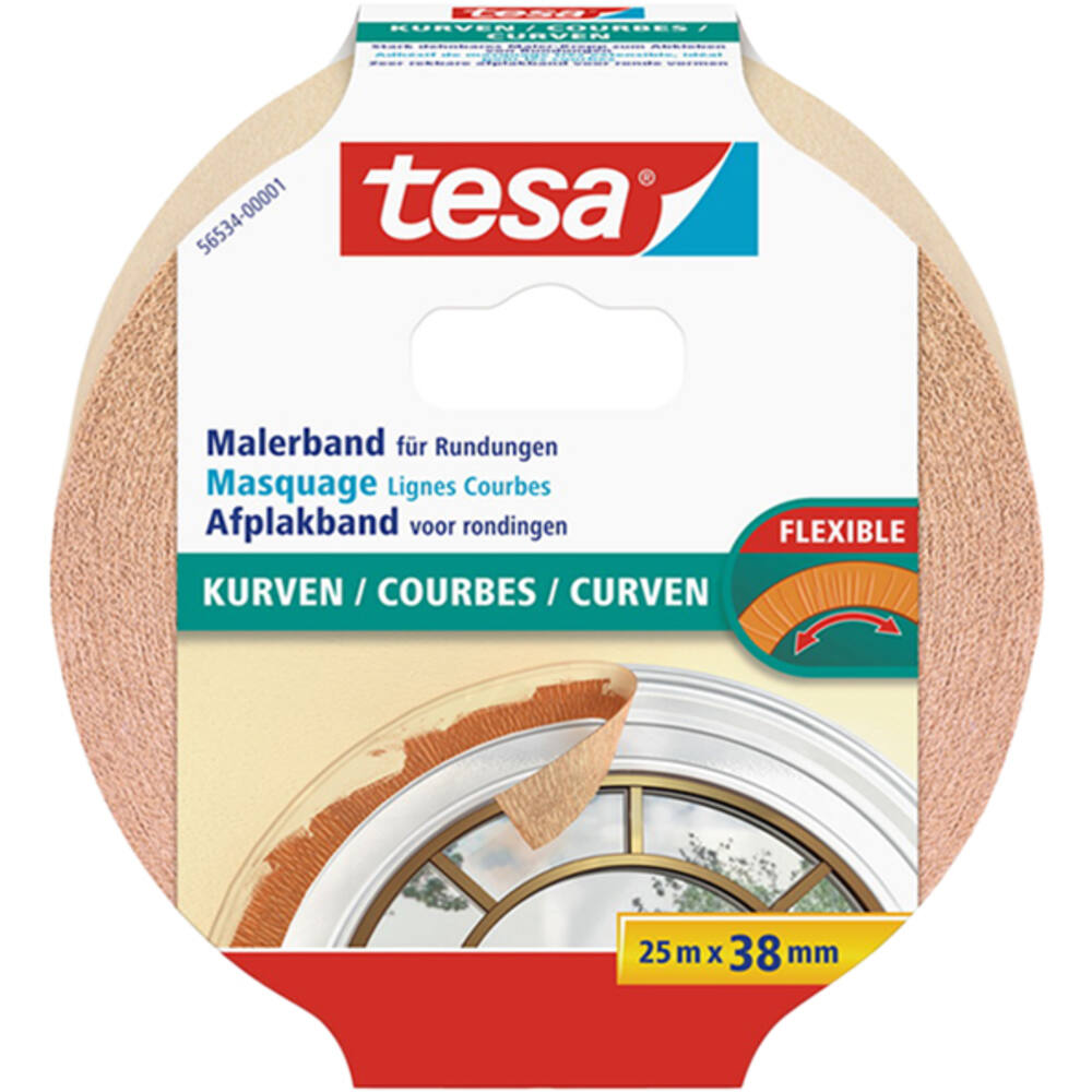 Tesa Afplaktape Curves 25 m x 38 mm