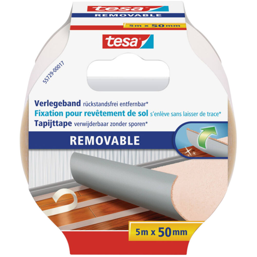 Tesa Tapijttape Verwijderbaar 5M x 50 mm