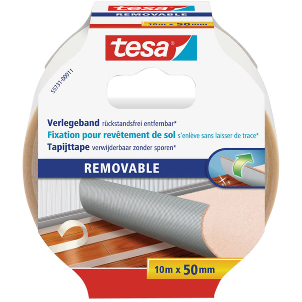 Tesa Tapijttape Verwijderbaar 10M x 50 mm