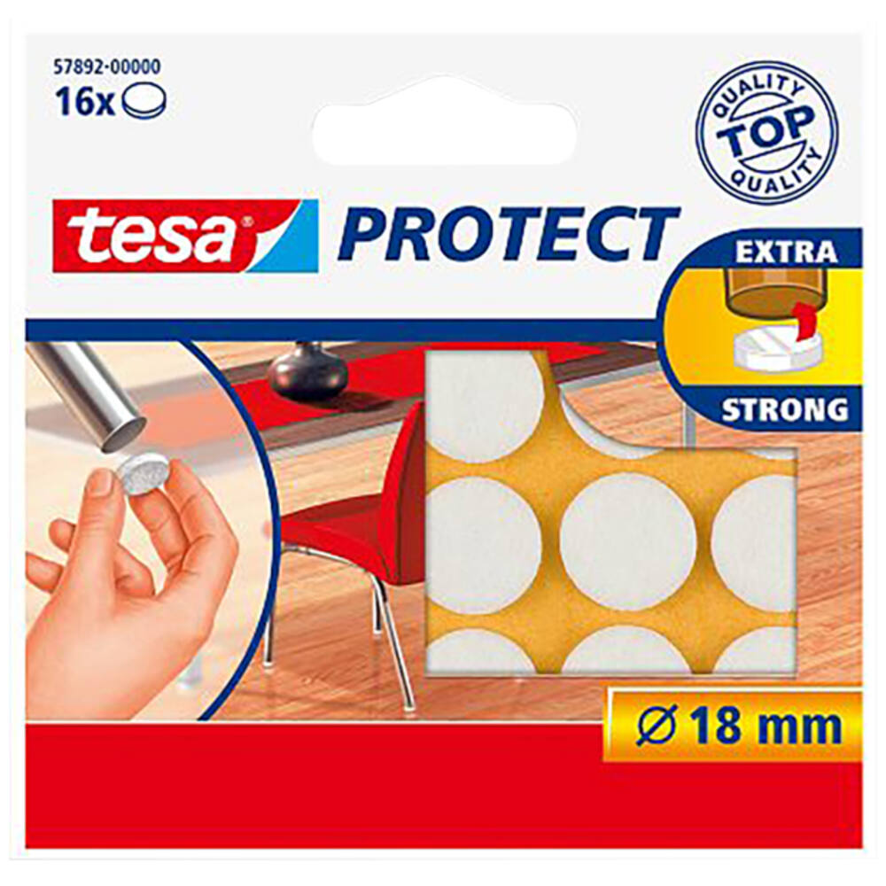 Tesa Vilt Rond 18 mm Wit