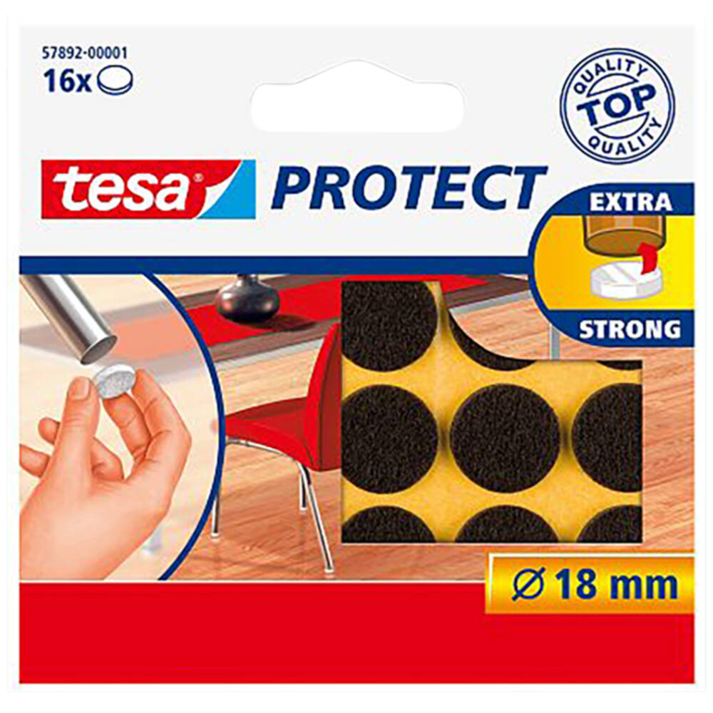 Tesa Vilt Rond 18 mm Bruin