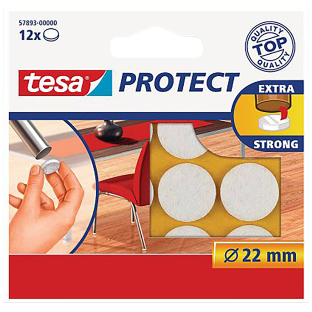 Tesa Vilt Rond 22 mm Wit