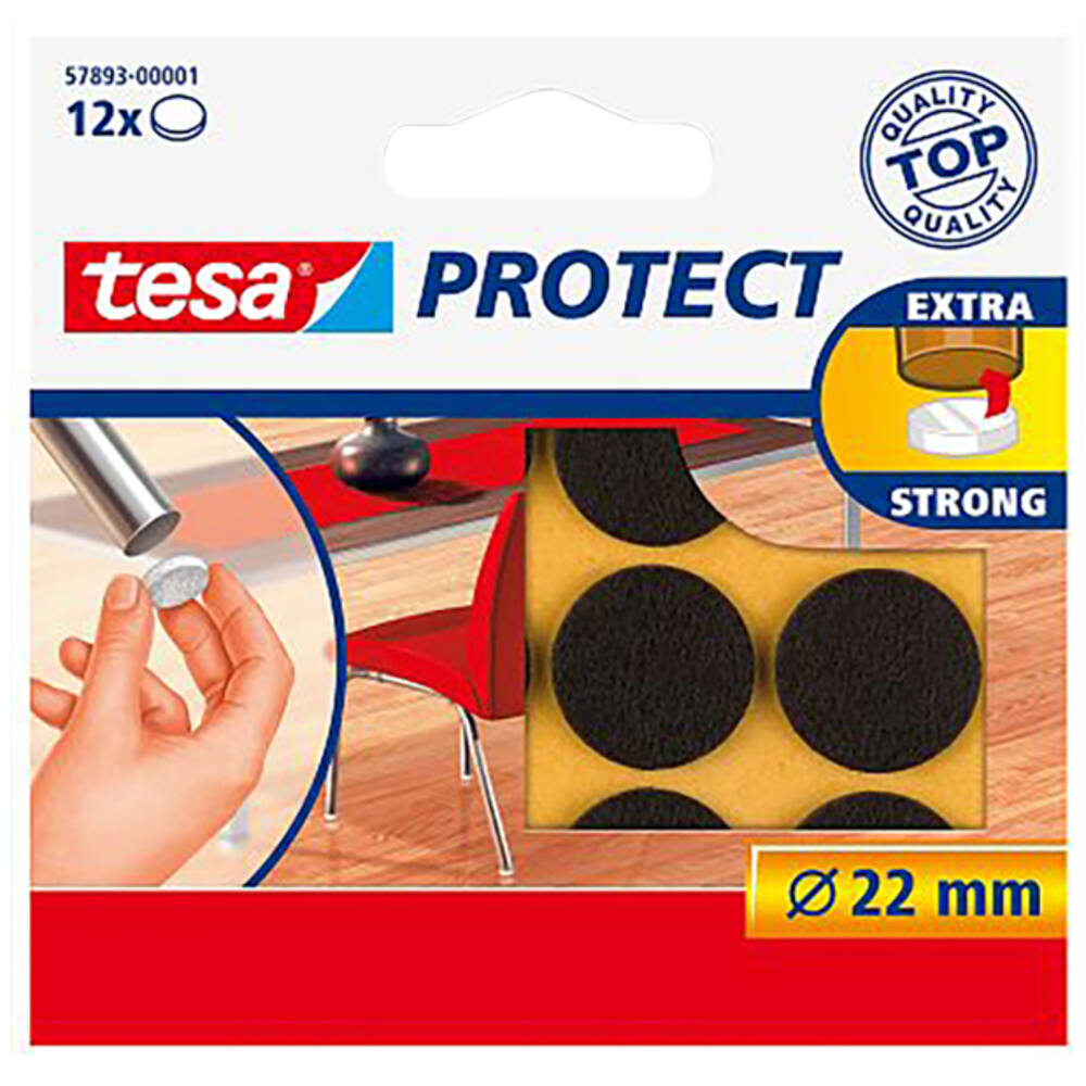 Tesa Vilt Rond 22 mm Bruin