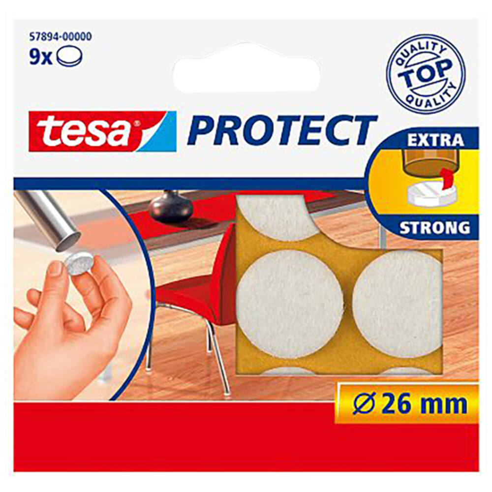 Tesa Vilt Rond 26 mm Wit