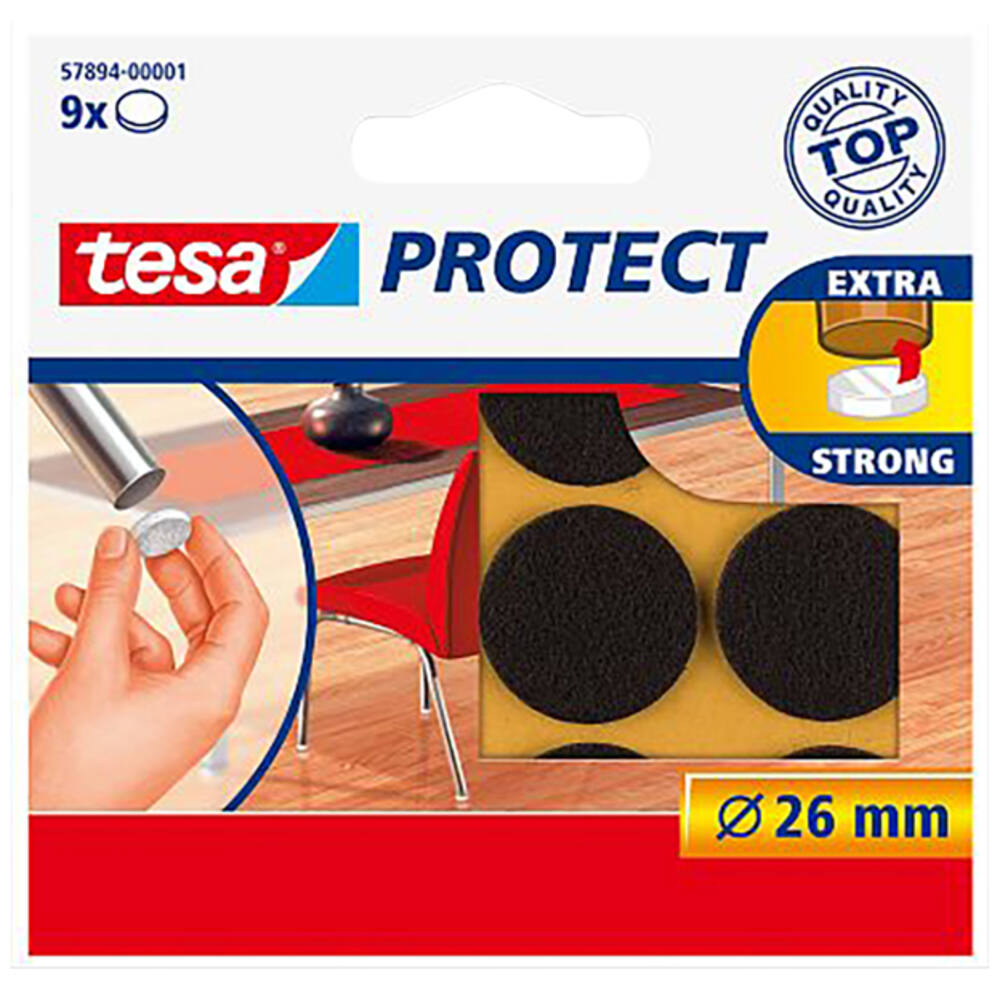 Tesa Vilt Rond 26 mm Bruin