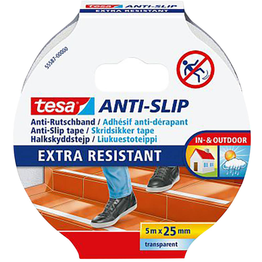 Tesa Anti-Slip 5M x 25 mm Transparant