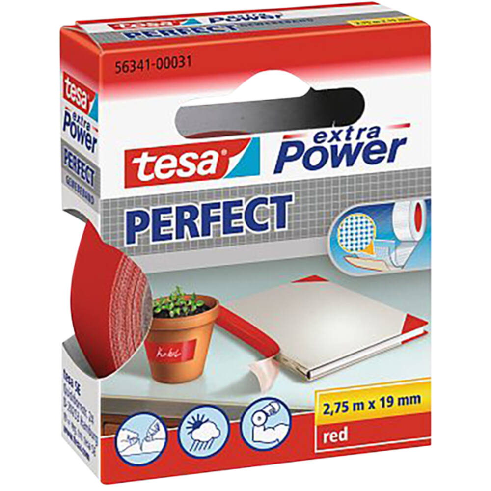Tesa Extra Power® Perfect 2.75M x 19 mm Rood