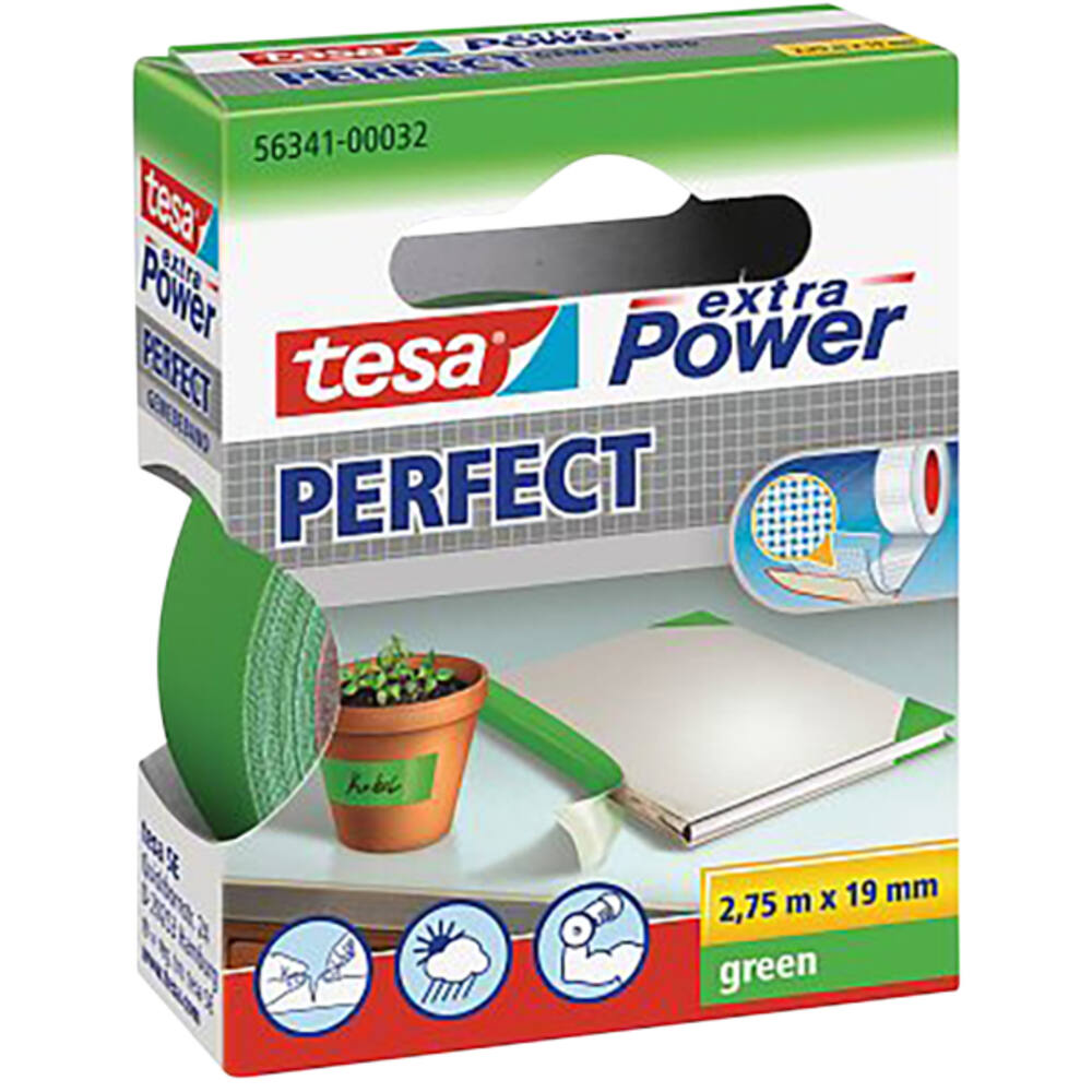 Tesa Extra Power Perfect 2.75M x 19 mm groen