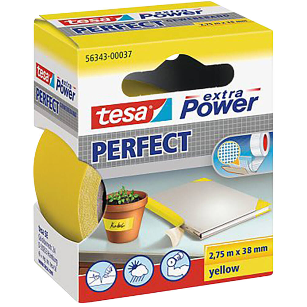 Tesa Extra Power® Perfect 2.75M x 38 mm Geel
