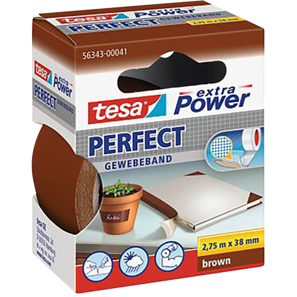 Tesa Extra Power® Perfect 2.75M x 38 mm Bruin