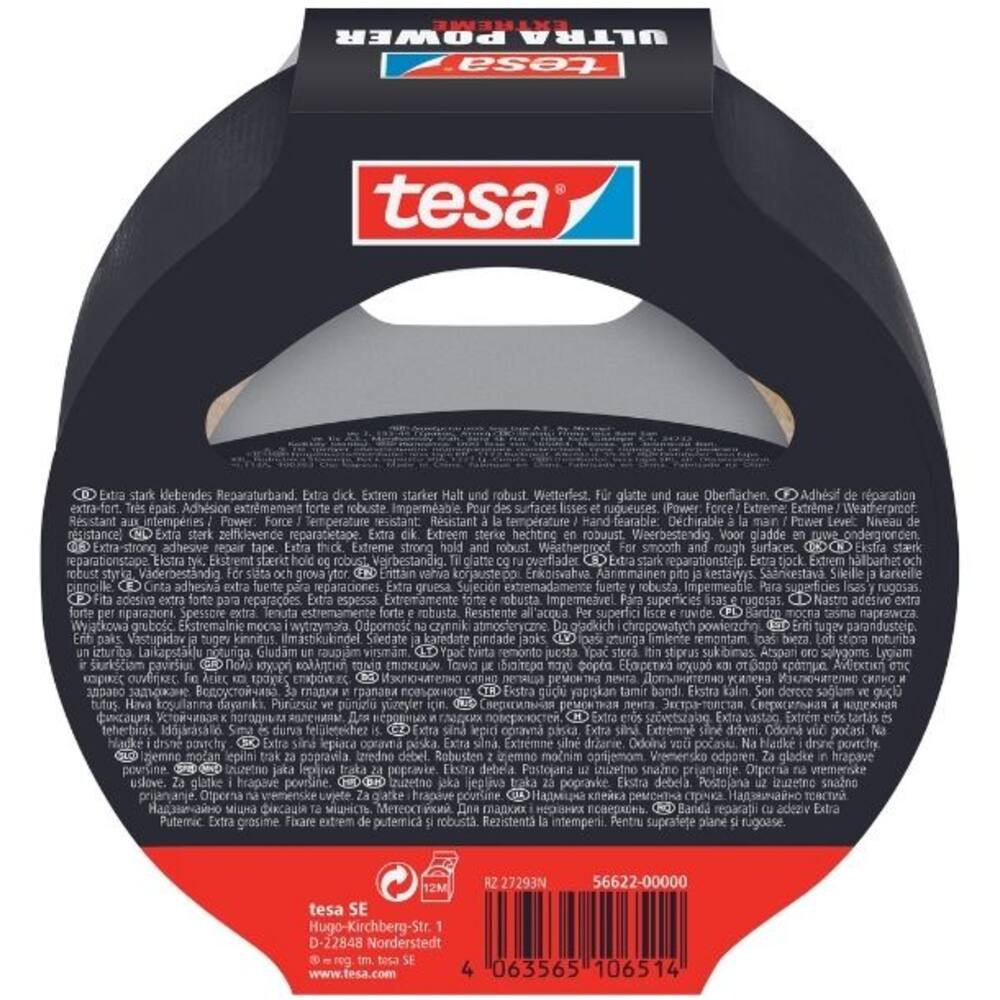 Tesa Ultra Power Extreme Repair 10 m x 50 mm Black