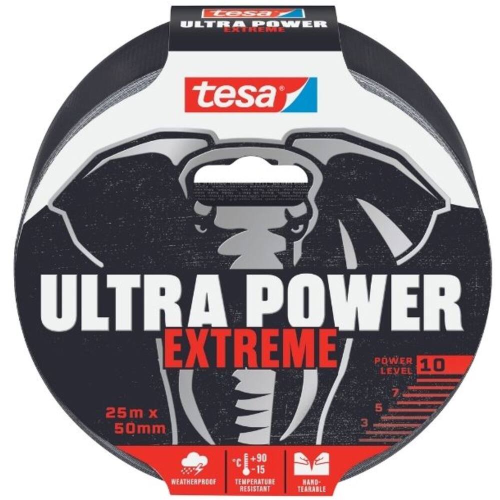 Tesa Ultra Power Extreme Repair 20 m x 50 mm Black