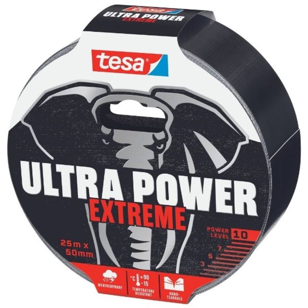 Tesa Ultra Power Extreme Repair 20 m x 50 mm Black