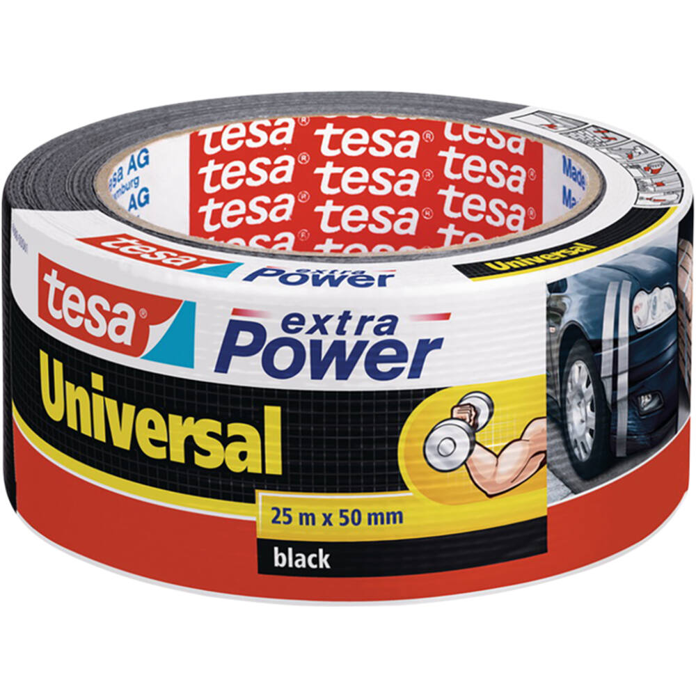 Tesa Extra Power® Universal 25M x 50 mm Zwart