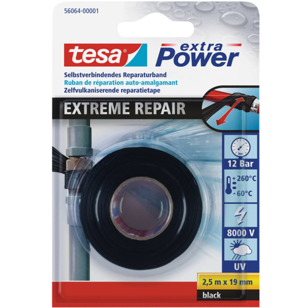 Tesa Extra Power Extreme Repair 2,5M x 19 mm Zwart